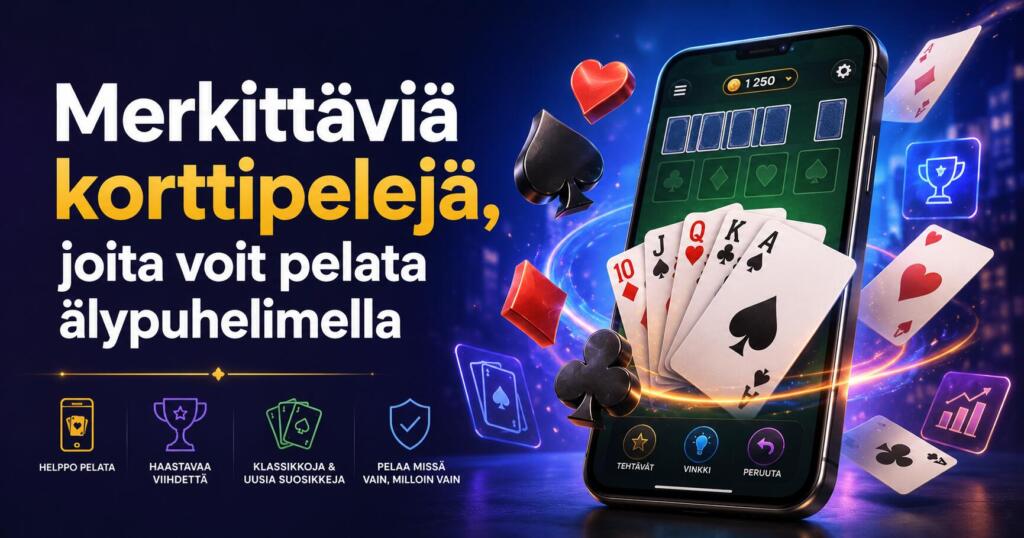 Merkittäviä korttipelejä, joita voit pelata älypuhelimella