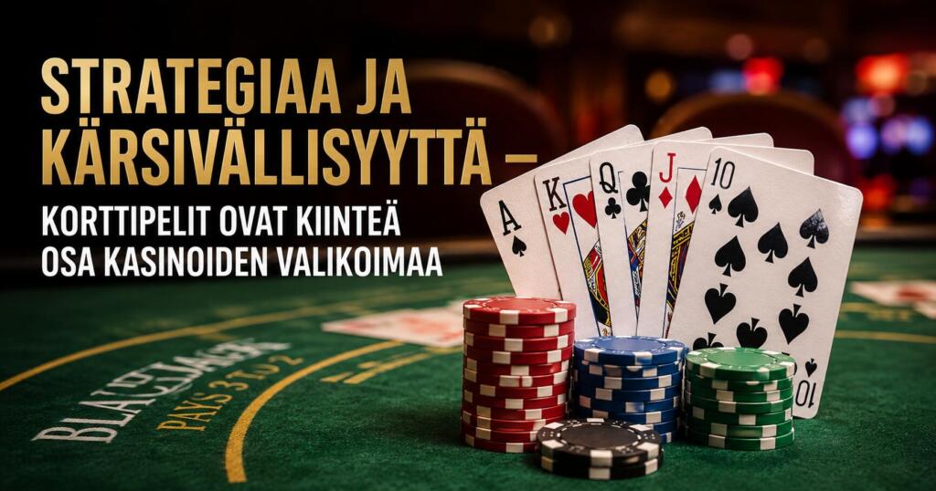 Strategiaa ja kärsivällisyyttä – korttipelit ovat kiinteä osa kasinoiden valikoimaa