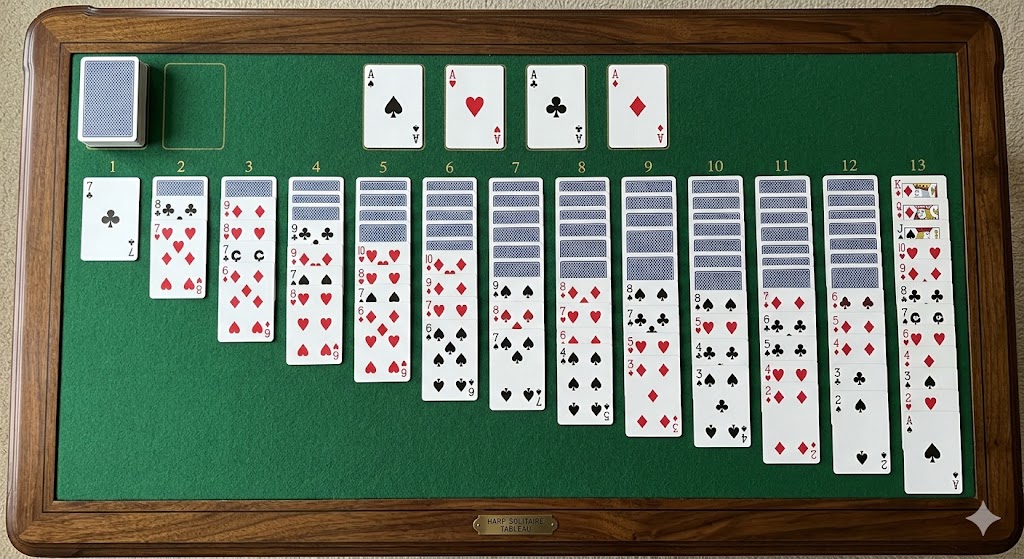 Harp solitaire: Strateginen opas ja säännöt klassiseen korttipeliin