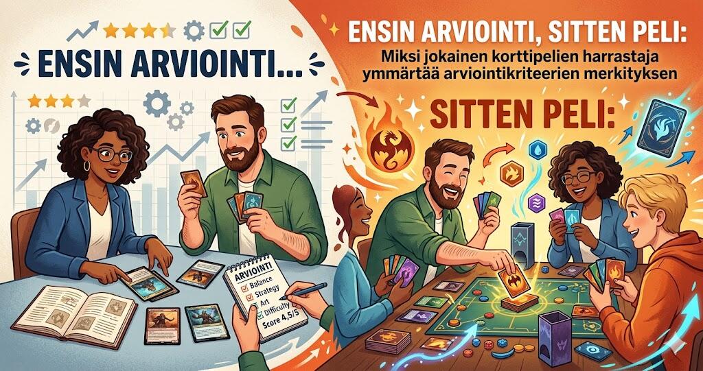 Ensin arviointi, sitten peli: Miksi jokainen korttipelien harrastaja ymmärtää arviointikriteerien merkityksen